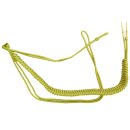 Fangschnüre, 1 Breitgeflecht, 2 Schlingen, mit Stifte, kleine Ausführung gold