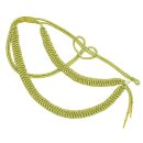 Fangschnüre, 2 Breitgeflechte, 2 Schlingen, mit Stifte, große Ausführung silber