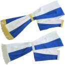 Schärpe Baumwolle, blau/weiß goldfarben