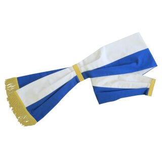 Schärpe Baumwolle, blau/weiß silberfarben