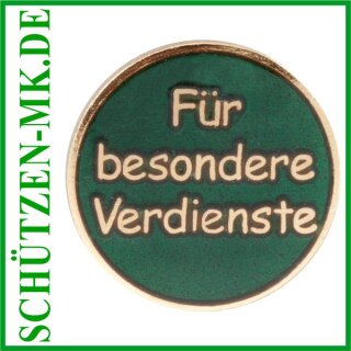 Auflage FÜR BESONDERE VERDIENSTE, Messing, massiv geprägt, vergoldet, ohne Befestigung