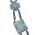 Schützenkette mit Mittelstück, Messing, massiv geprägt, altsilber,
