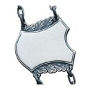 Schützenkette mit Mittelstück, Messing, massiv geprägt, altsilber,