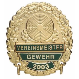 Vereinsmeisterabzeichen A 48.1, mit Sicherheitsnadel
