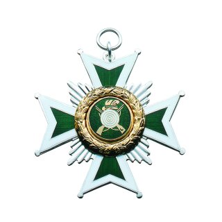 Orden, Messing, massiv geprägt, versilbert, mit Öse(n) und Ring(en)