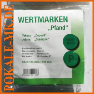 Wertmarken-Chips PFAND, 100er-Beutel