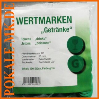 Wertmarken-Chips GETRÄNKE, 100er-Beutel