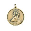 Jagdmedaille "Bock" bronzefarbig ohne