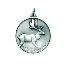 Jagdmedaille "Damhirsch" vergoldet Text