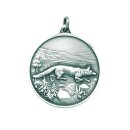 Jagdmedaille "Fuchs" bronzefarbig Text