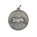 Jagdmedaille "Hase" vergoldet ohne