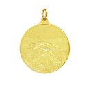 Jagdmedaille "Ente" vergoldet ohne