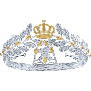 Diadem, versilbert,