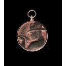 Medaille 14229, mit Öse und Ring, Ø 39 mm vergoldet Text
