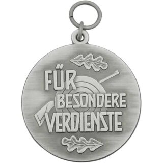 Medaille 40200, Für besondere Verdienste", mit Öse und Ring" altsilber ohne