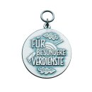 Medaille 40200, Für besondere Verdienste", mit Öse und Ring" bronze Text