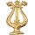 Abzeichen 01274 Lyra vergoldet mit Splint