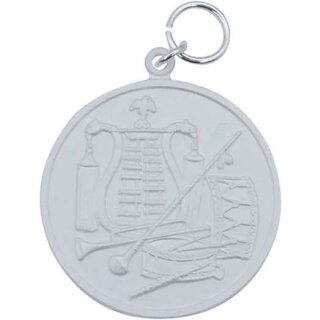 Medaille 54450, mit Öse und Ring versilbert Text