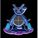 Abzeichen, Messing, hohl geprägt, vergoldet, mit Splint(en)