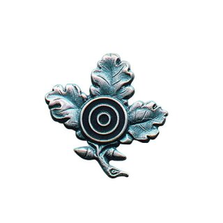 Abzeichen 04583 altsilber mit langer Nadel
