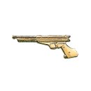 Abzeichen 43041, mit Sicherheitsnadel, Pistole vergoldet