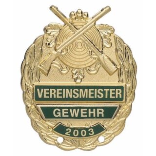 Vereinsmeisterabzeichen A 48.2, mit Sicherheitsnadel
