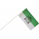Papierfähnchen, grün/weiß, mit Schützenemblem, Bündel mit 50 Stück