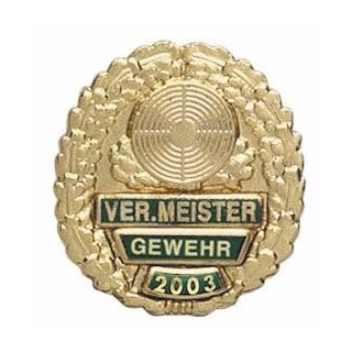 Vereinsmeisterabzeichen A 48.9, mit Sicherheitsnadel