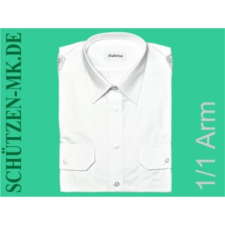 Schützenhemd "Hubertus", 1/1 Arm, weiß 44