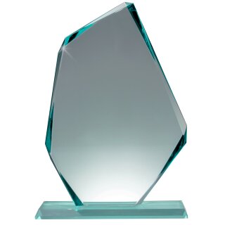 Glastrophäe aus 3er Serie 6574 220 mm-Emblem und Schild