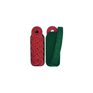 Schultergeflecht, Majorsgeflecht, Soutache rot, Filz grün
