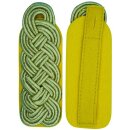 Schultergeflecht, Majorsgeflecht, Soutache gold, Filz gelb