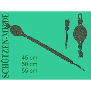 Schützenschnur, Zopfgeflecht, grün 55 cm