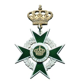Orden, Messing, massiv geprägt, versilbert, mit Öse(n) und Ring(en)