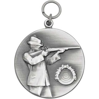 Medaille 11163, mit Öse und Ring, Ø 33 mm altsilber Text