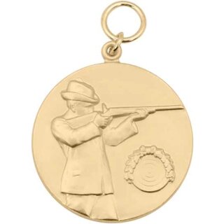 Medaille 11168, mit Öse und Ring, Ø 28 mm vergoldet Text