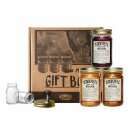 3er Geschenkbox + 3x350ml (HN-WB-TO) + 2x50 ml  
Shotgläser + 1xAusgießer