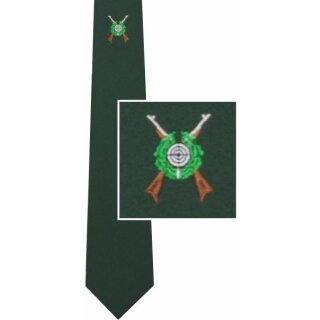 Schützenkrawatte, gesticktes Motiv, Wollstruktur, XL-lang