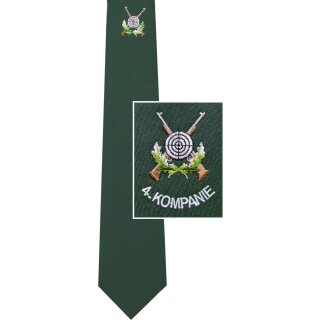 Schützenkrawatte, gesticktes Motiv, Wollstruktur, 4. Kompanie