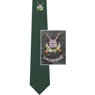 Schützenkrawatte, gesticktes Motiv, Wollstruktur, 3. Kompanie