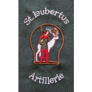 Schützenkrawatte, St. Hubertus, Seidenstruktur, Artillerie