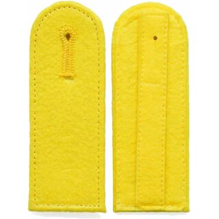 Schulterklappen,runde Form, Filz gelb