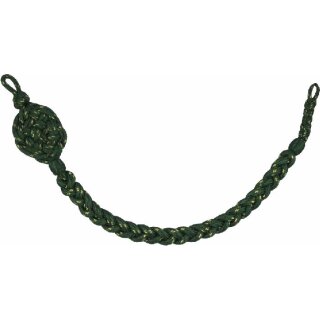 Schützenschnur, Zopfgeflecht, grün/gold