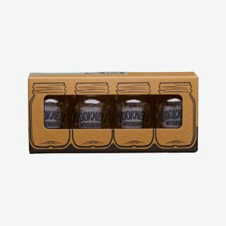 4er Set Shotgläser, schwarzes Logo