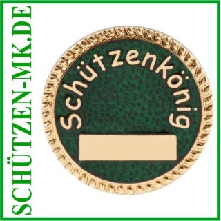 Abzeichen 64270, Auflage Schützenkönig mit Sicherheitsnadel Jahreszahl