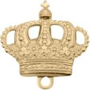 Aufhänger Krone 10275, mit Scharniernadel vergoldet